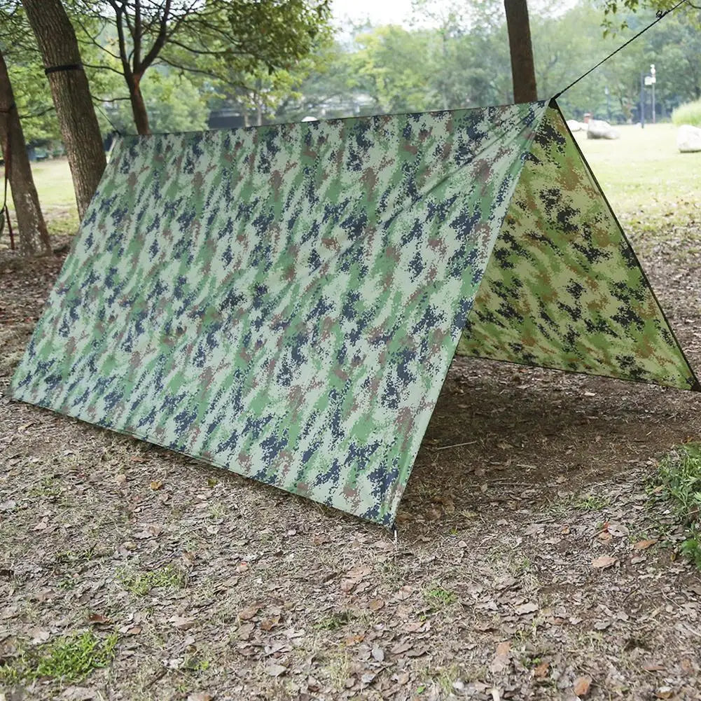 100*145CM Outdoor Ultralight Tarp Camping Sunshade Shelter Camping Waterproof Canopy Hammock Camouflage Beach Mat Dropshipping