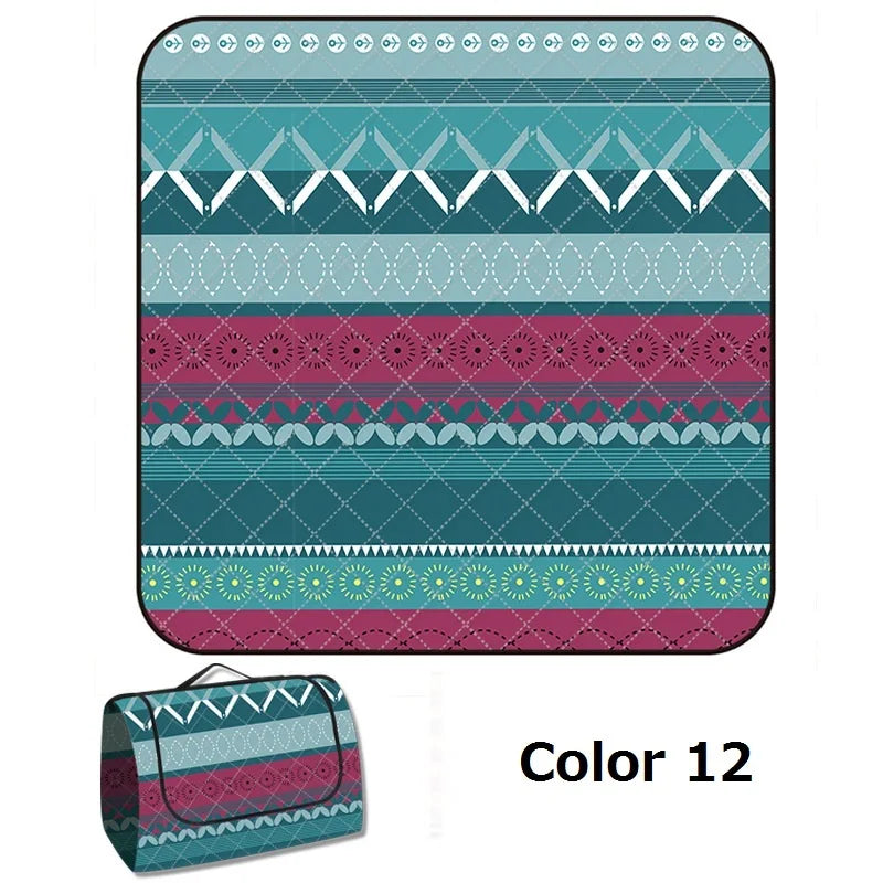 26 Colors Picnic Mat Outdoor Camping Mat Waterproof Picnic Blanket Machine Washable Beach Pad Moisture-proof Tent Sleeping Mat