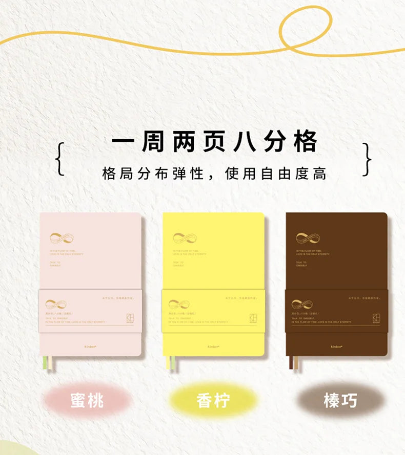 New Kinbor A5 Undated Planner 2025 Soft PU Travelers Notebook Agenda Money Saving Book Break-even Checklist Todo Goal Stationery