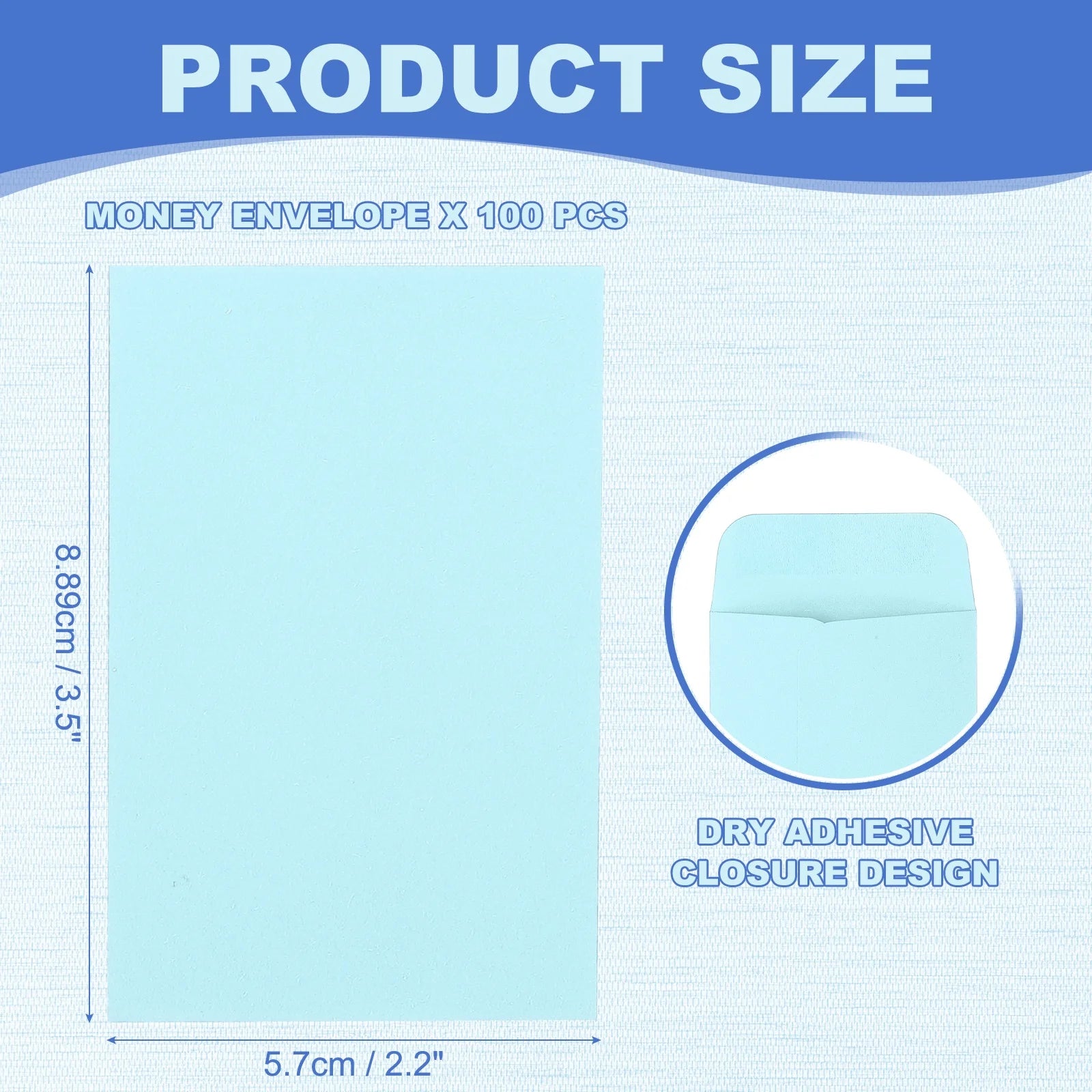 100Pcs Cash Envelopes 8.89cmx5.7cm Money Envelope Money Holder Bags Budgeting Saving Challenge Letter for Gifts Checks Tickets