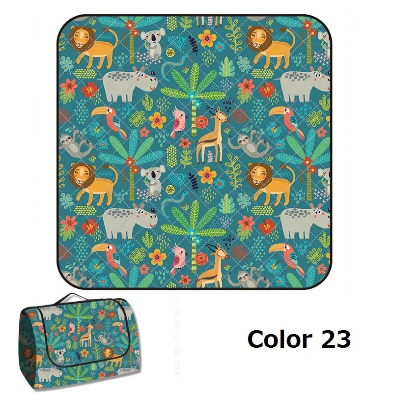 26 Colors Picnic Mat Outdoor Camping Mat Waterproof Picnic Blanket Machine Washable Beach Pad Moisture-proof Tent Sleeping Mat