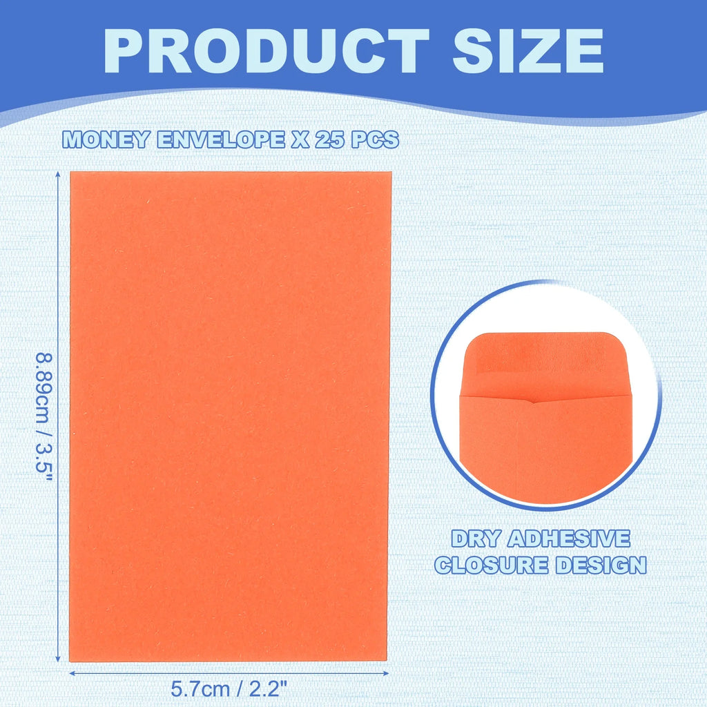 25Pcs 8.89x5.7cm Cash Envelopes Money Envelope Money Holder Bags Budgeting Saving Challenge Letter Gift Card Packaging Envelopes