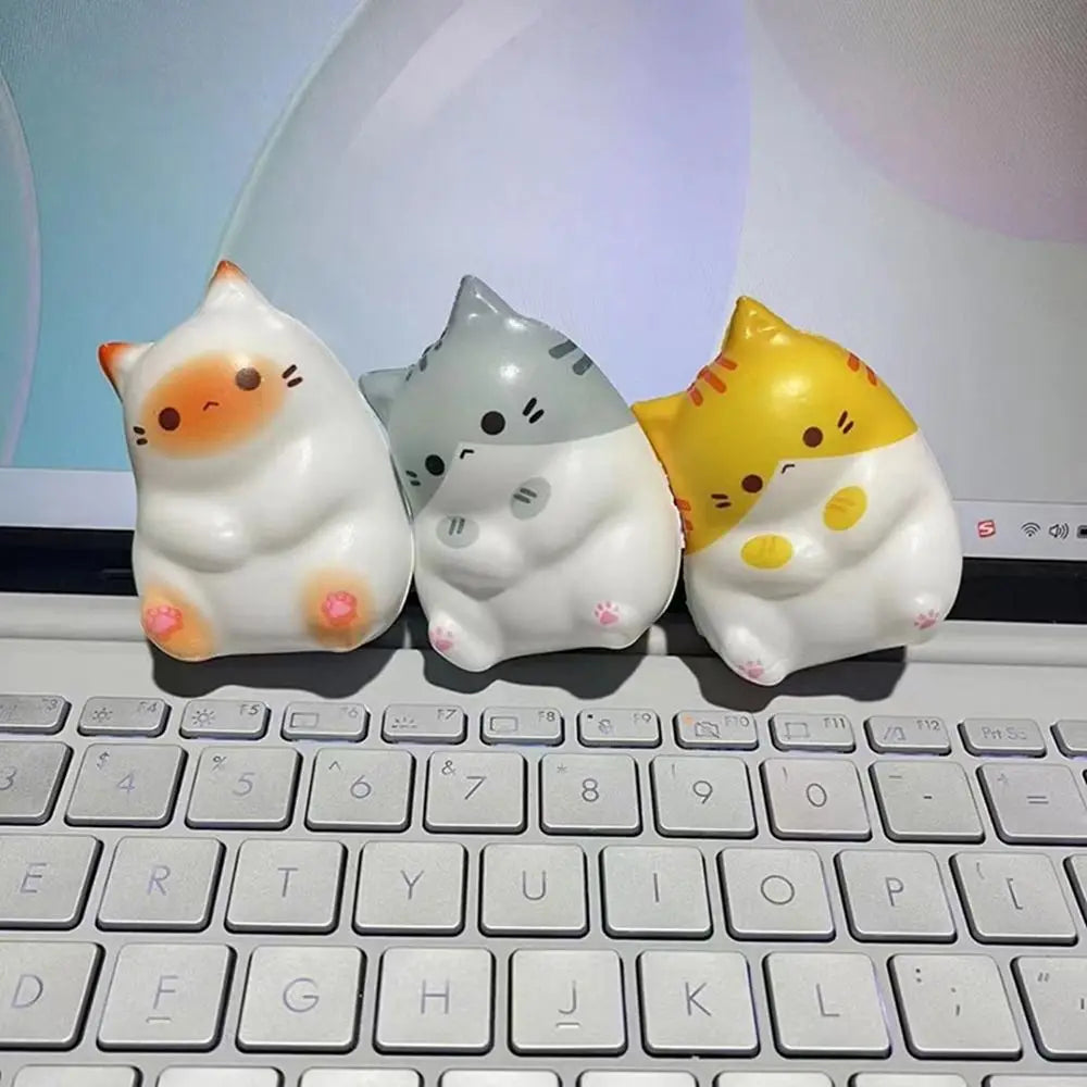 Kawaii Cartoon Cat Squeeze Toys Plushie Slow Rebound Decompression Doll Stress Release Cute Release Anxiety Toy