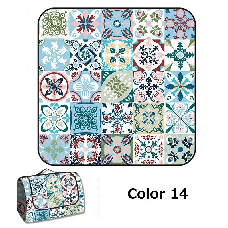 26 Colors Picnic Mat Outdoor Camping Mat Waterproof Picnic Blanket Machine Washable Beach Pad Moisture-proof Tent Sleeping Mat