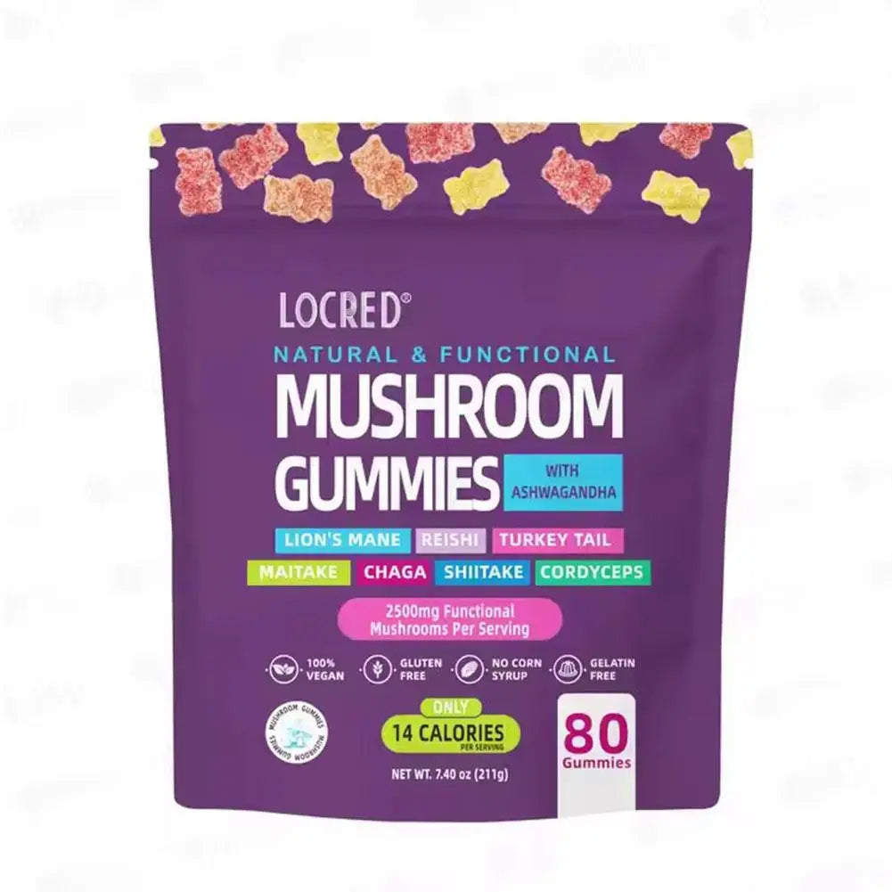 Mushroom Gummies Energy Burst Boost Immunity Improve Your Brain's Memory Promote Gastrointestinal Health