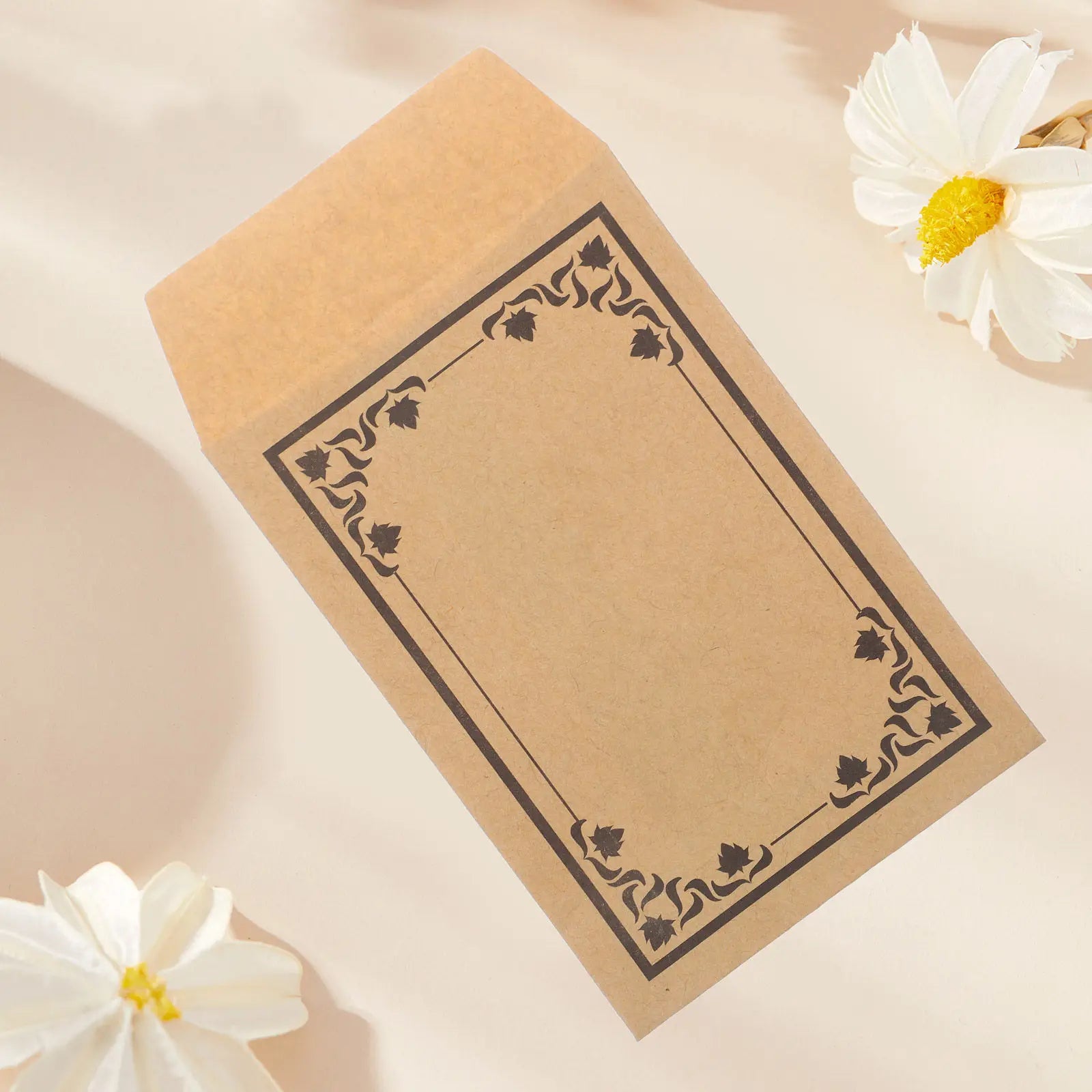 50Pcs Compact Kraft Envelopes Self Sealing for Money Coins Budgeting System Small Brown Paper Envelopes Cash Storage Mini