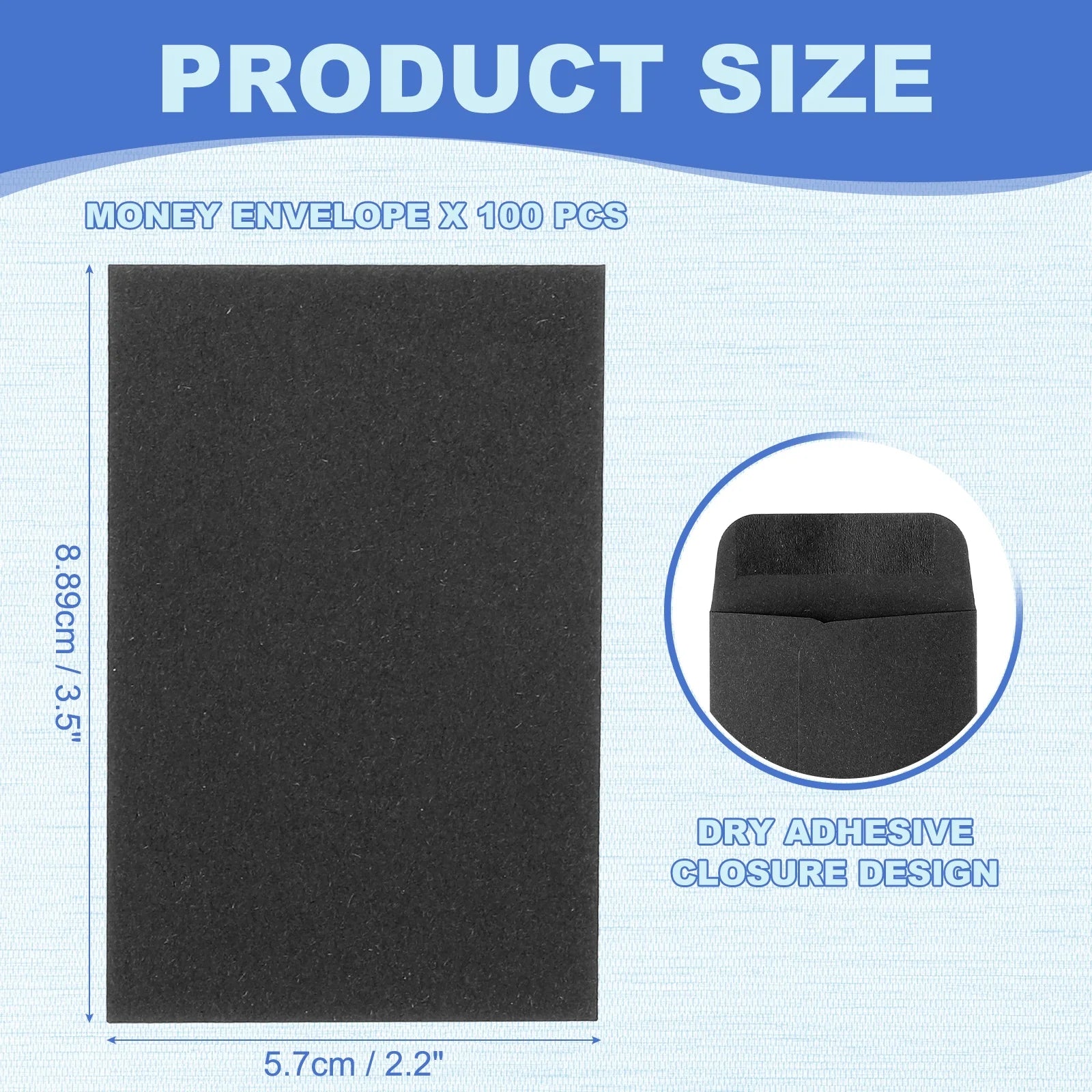 100Pcs Cash Envelopes 8.89cmx5.7cm Money Envelope Money Holder Bags Budgeting Saving Challenge Letter for Gifts Checks Tickets