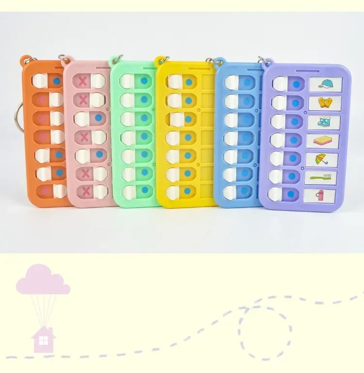 Kid Self Discipline Check List Memo Board Daily Planner To Do List Korean Stationery Task Detachable Planning Board Key Chain