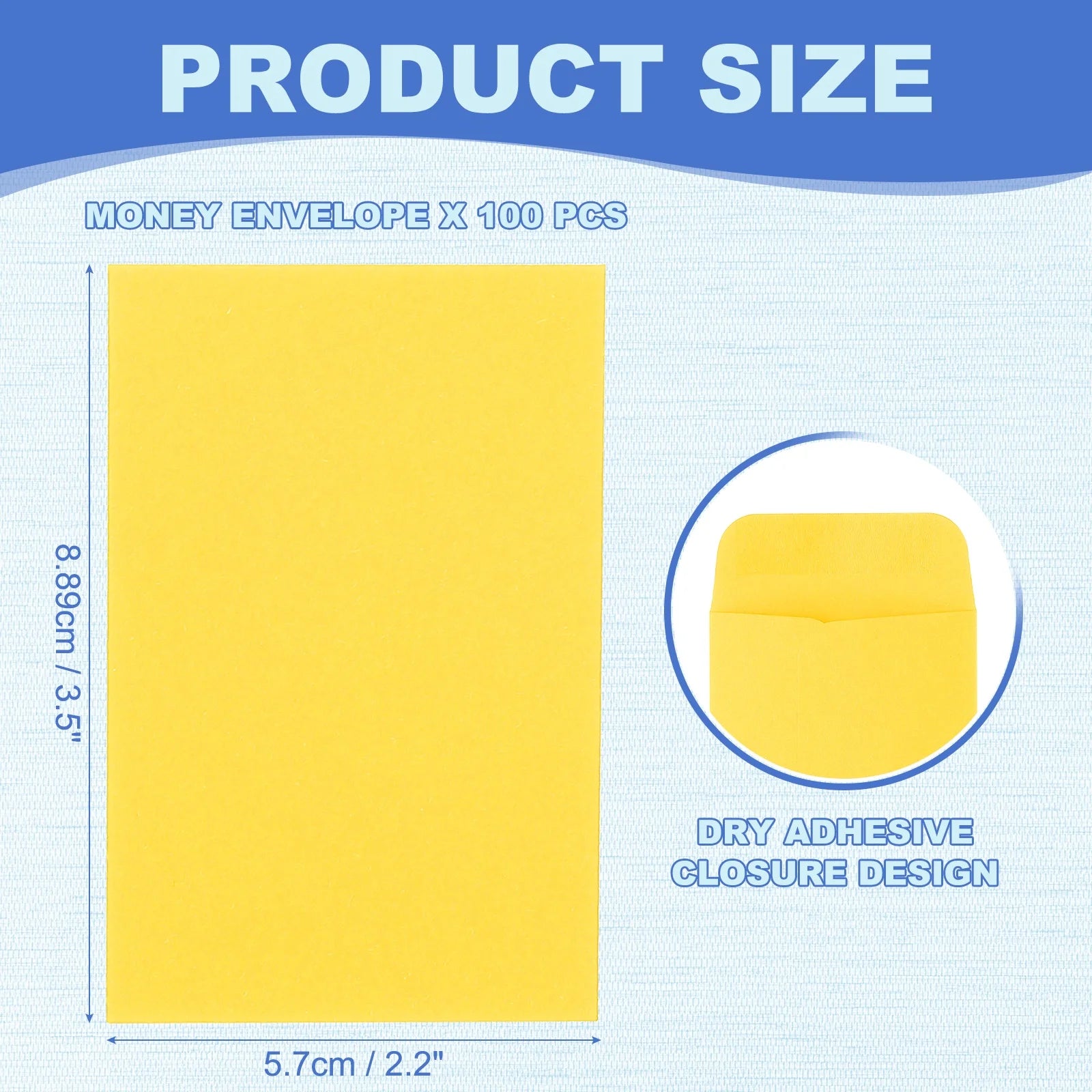 100Pcs Cash Envelopes 8.89cmx5.7cm Money Envelope Money Holder Bags Budgeting Saving Challenge Letter for Gifts Checks Tickets