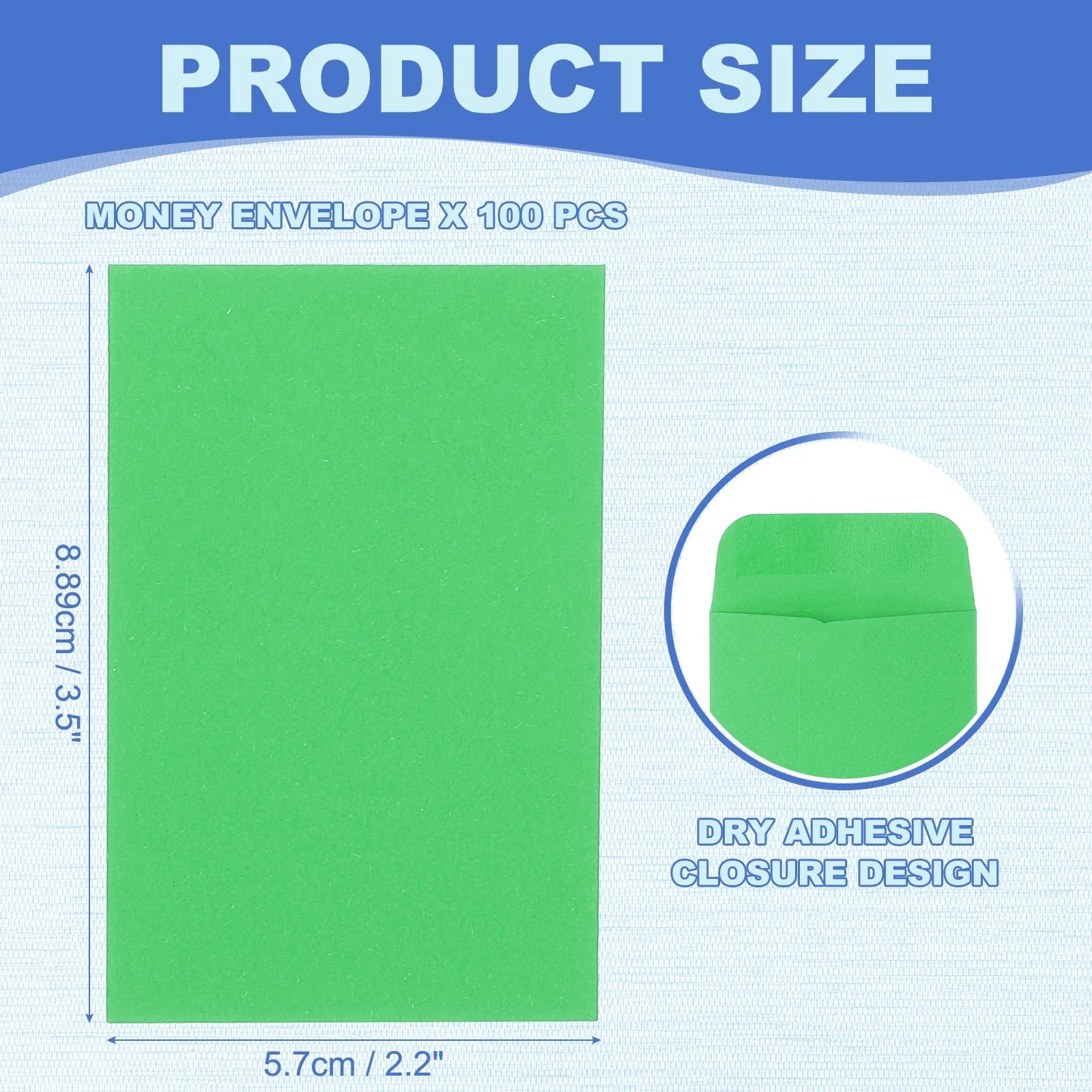 100Pcs Cash Envelopes 8.89cmx5.7cm Money Envelope Money Holder Bags Budgeting Saving Challenge Letter for Gifts Checks Tickets