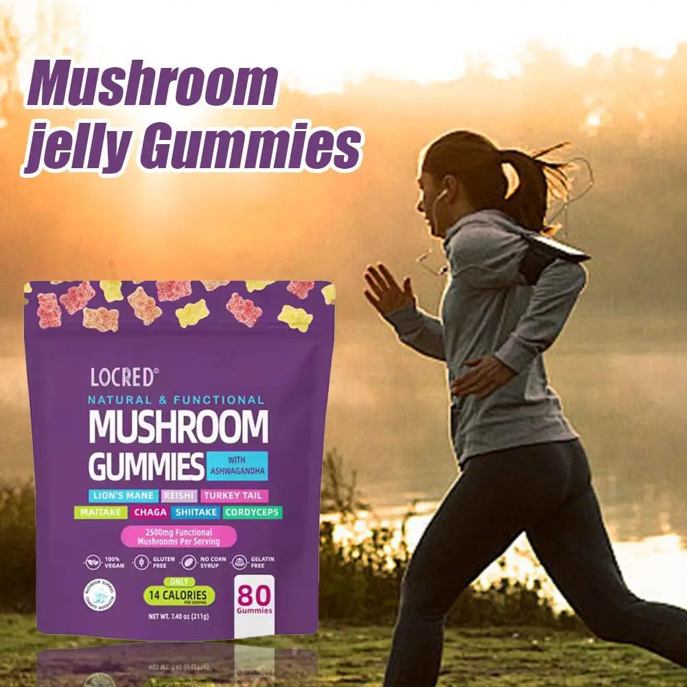Mushroom Gummies Energy Burst Boost Immunity Improve Your Brain's Memory Promote Gastrointestinal Health
