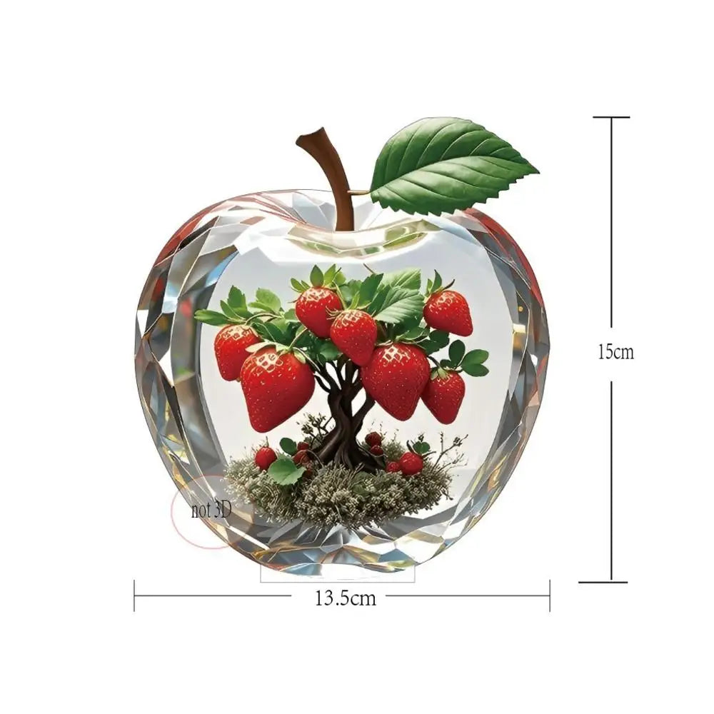 2D Acrylic Apple Landscape Desktop Decoration Ornament Home Living Room Entrance Tabletop Decoration Office Table Ornament