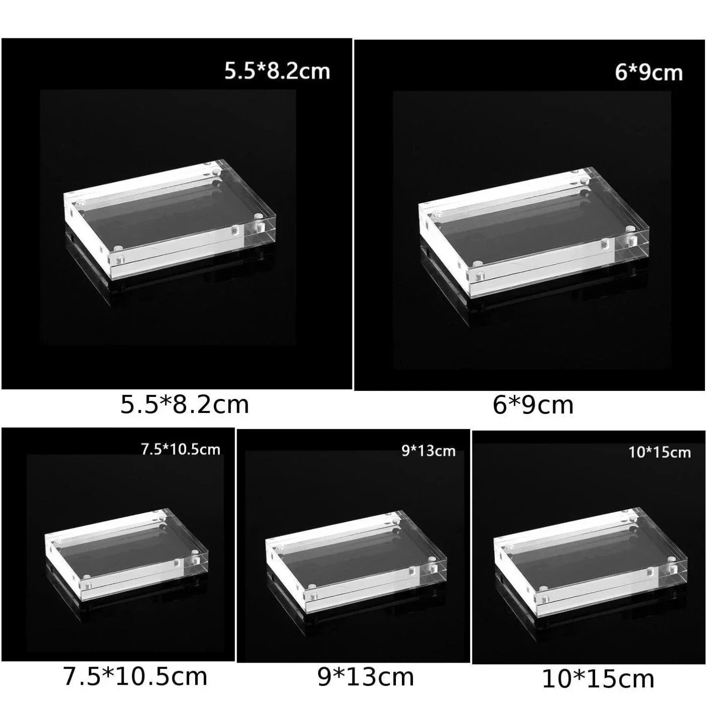 Christmas Gift Acrylic Clear Photo Frame Creative Picture Frame Bedroom Deck Decor 55x82mm 60x90mm 75x105mm 100 X150mm