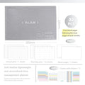 Planwith Undated Planner Notebook, Soft Leather A6/A7/Horizontal 32 Sheets Self-fill Monthly Daily Notepad, Portable To Do List