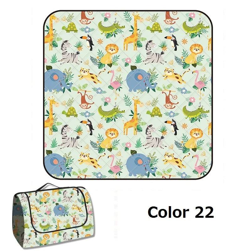 26 Colors Picnic Mat Outdoor Camping Mat Waterproof Picnic Blanket Machine Washable Beach Pad Moisture-proof Tent Sleeping Mat