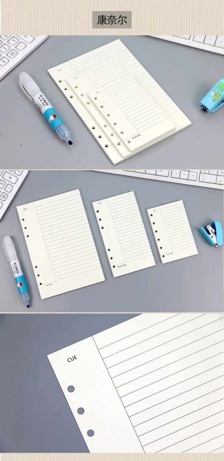 45 Pieces A5 A6 A7 6ring Loose Leaf Notebook Refill Binder Inner Page Budget Weekly Monthly To Do Line Dot Grid Paper Stationery