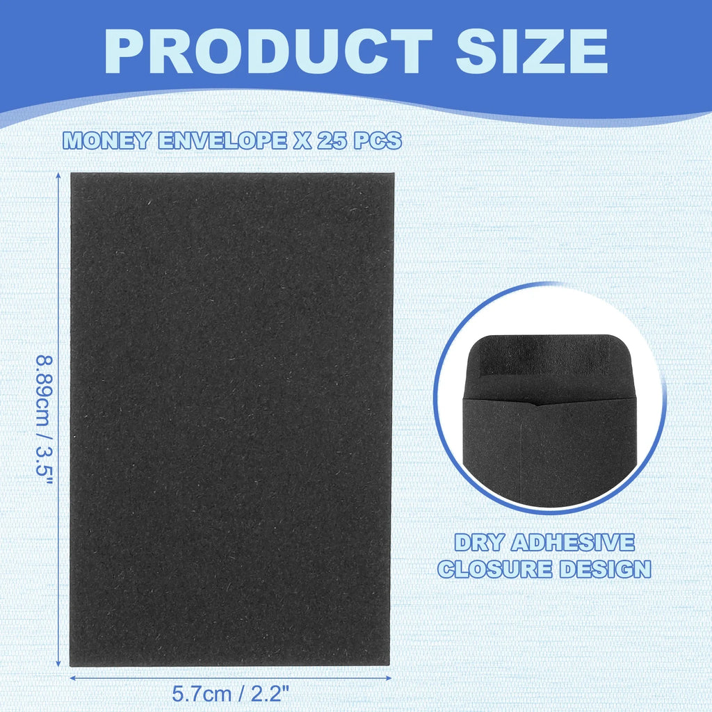 25Pcs 8.89x5.7cm Cash Envelopes Money Envelope Money Holder Bags Budgeting Saving Challenge Letter Gift Card Packaging Envelopes