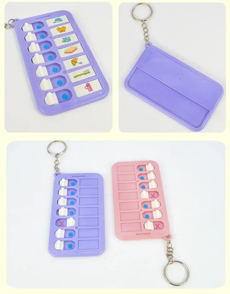 Kid Self Discipline Check List Memo Board Daily Planner To Do List Korean Stationery Task Detachable Planning Board Key Chain