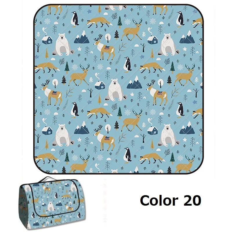 26 Colors Picnic Mat Outdoor Camping Mat Waterproof Picnic Blanket Machine Washable Beach Pad Moisture-proof Tent Sleeping Mat