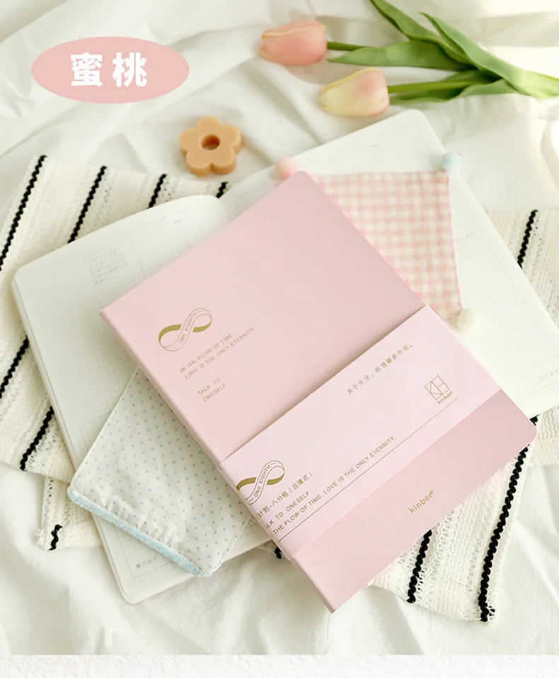 New Kinbor A5 Undated Planner 2025 Soft PU Travelers Notebook Agenda Money Saving Book Break-even Checklist Todo Goal Stationery