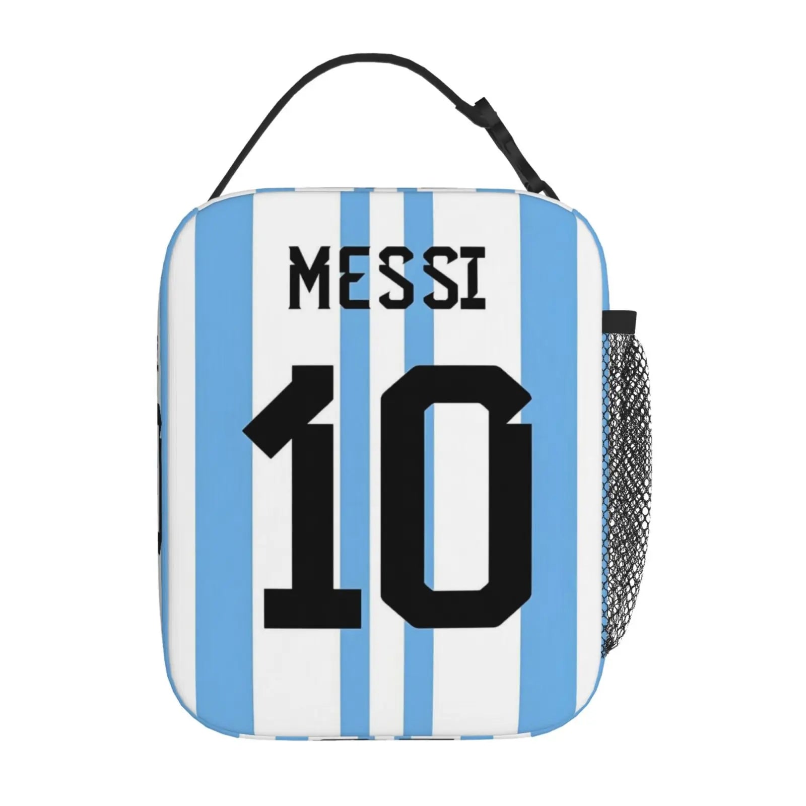 Custom Messis 10 Football Soccer Merch Insulated Lunch Bag For School Storage Food Boxes Leakproof Thermal Cooler Lunch Boxes