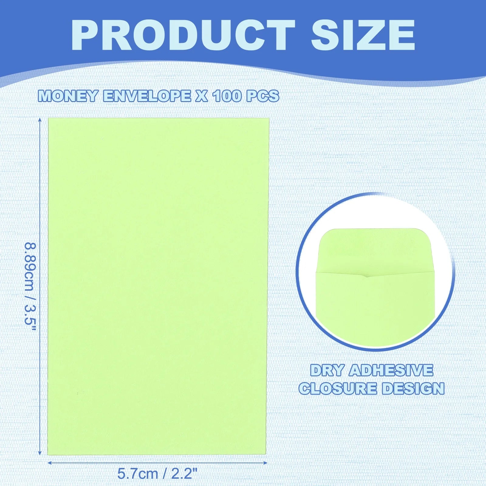100Pcs Cash Envelopes 8.89cmx5.7cm Money Envelope Money Holder Bags Budgeting Saving Challenge Letter for Gifts Checks Tickets