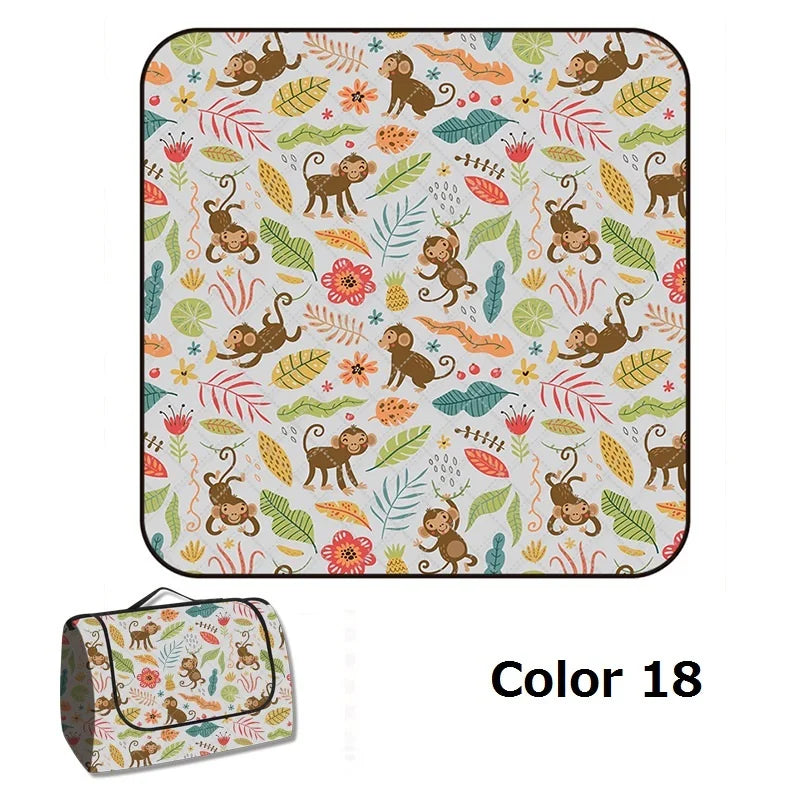 26 Colors Picnic Mat Outdoor Camping Mat Waterproof Picnic Blanket Machine Washable Beach Pad Moisture-proof Tent Sleeping Mat