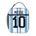 Custom Messis 10 Football Soccer Merch Insulated Lunch Bag For School Storage Food Boxes Leakproof Thermal Cooler Lunch Boxes