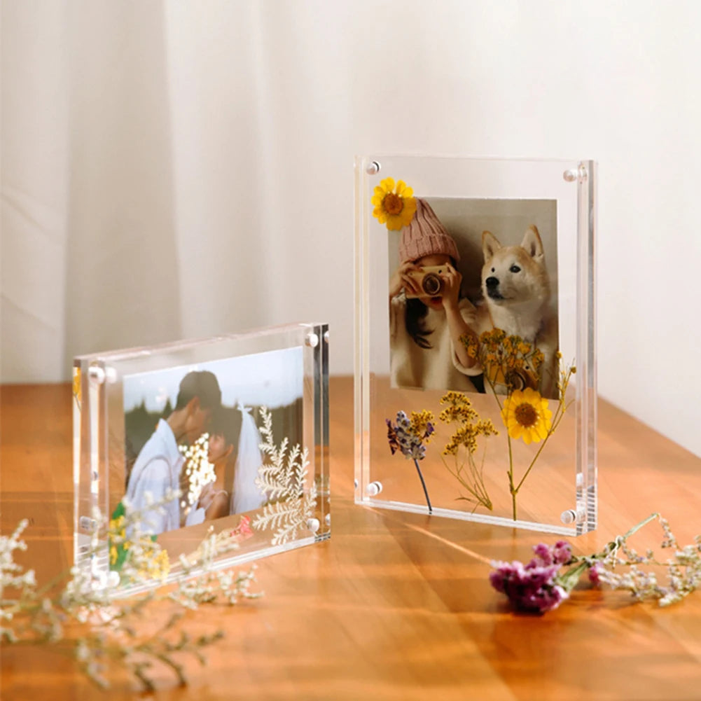 1 Pc Transparent Photo Frame Acrylic Magnetic Display Frame Poster Display Stand 3/5mm For Room Desk Home Decoration