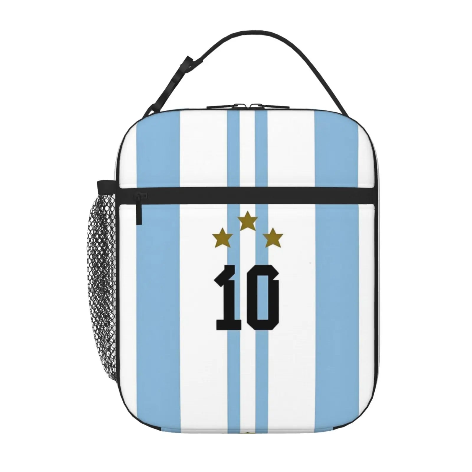 Custom Messis 10 Football Soccer Merch Insulated Lunch Bag For School Storage Food Boxes Leakproof Thermal Cooler Lunch Boxes