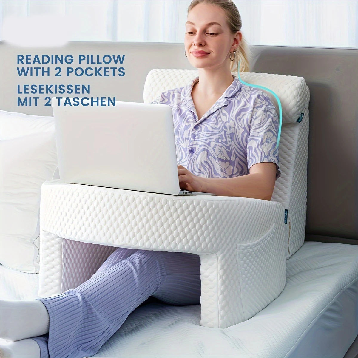Armrest Pillow for Gaming/reading/work, Detachable Cover, 1 Piece