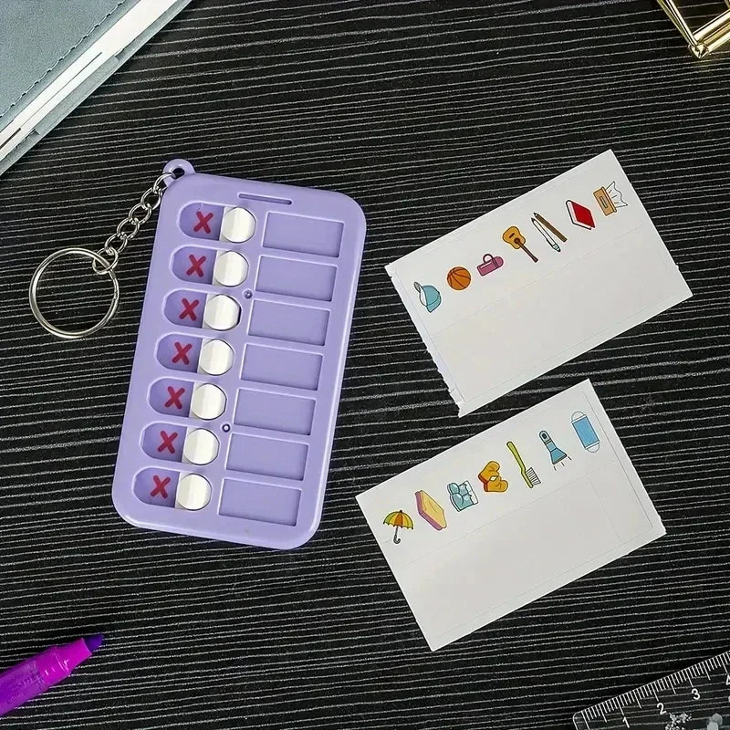 Kid Self Discipline Check List Memo Board Daily Planner To Do List Korean Stationery Task Detachable Planning Board Key Chain