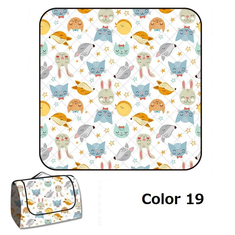 26 Colors Picnic Mat Outdoor Camping Mat Waterproof Picnic Blanket Machine Washable Beach Pad Moisture-proof Tent Sleeping Mat