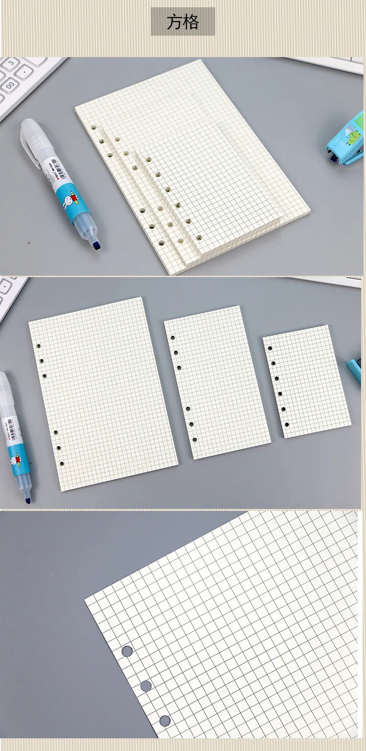 45 Pieces A5 A6 A7 6ring Loose Leaf Notebook Refill Binder Inner Page Budget Weekly Monthly To Do Line Dot Grid Paper Stationery