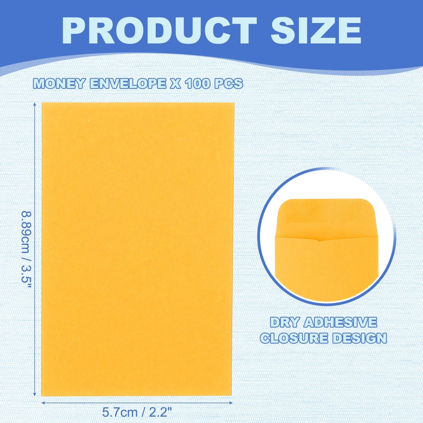 100Pcs Cash Envelopes 8.89cmx5.7cm Money Envelope Money Holder Bags Budgeting Saving Challenge Letter for Gifts Checks Tickets