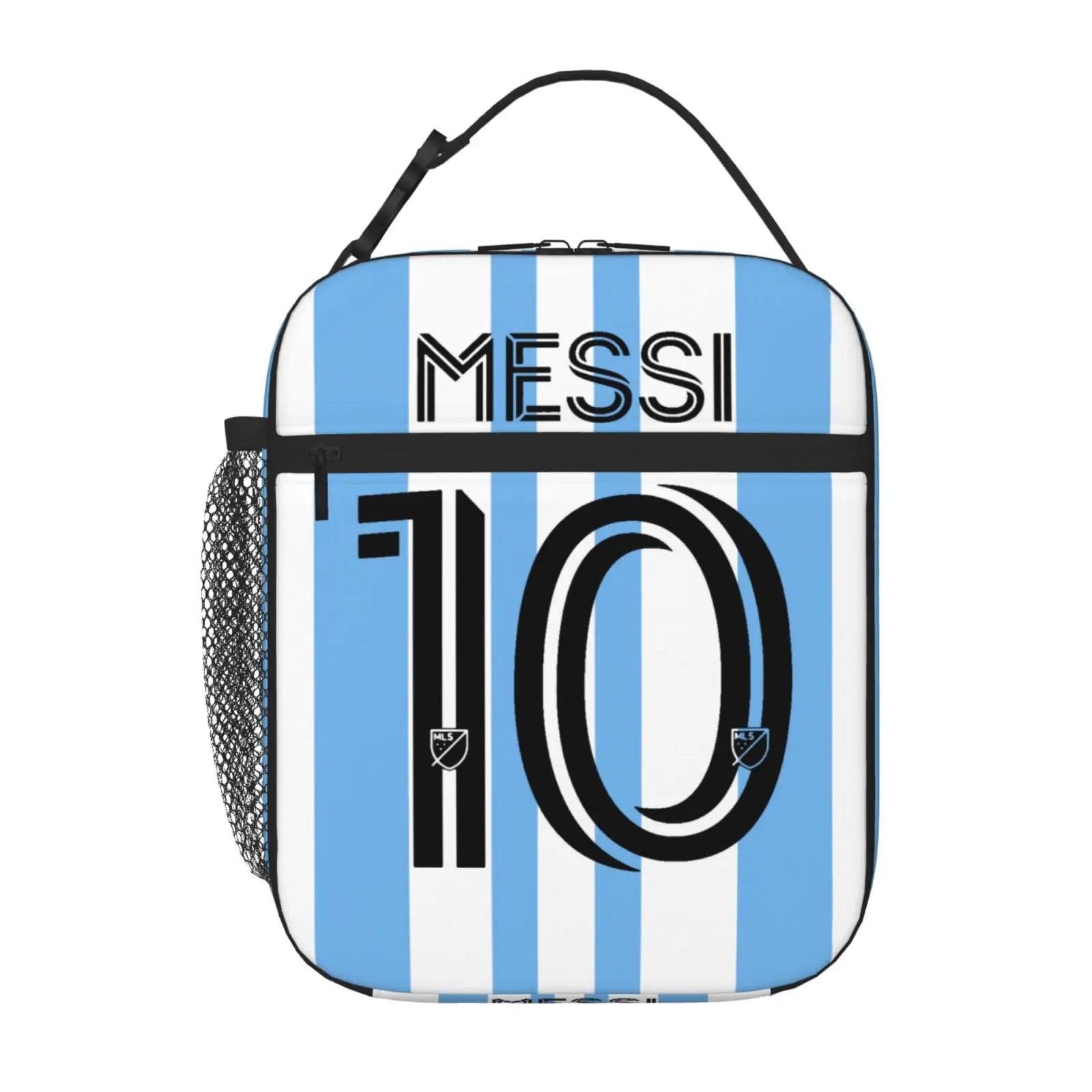 Custom Messis 10 Football Soccer Merch Insulated Lunch Bag For School Storage Food Boxes Leakproof Thermal Cooler Lunch Boxes