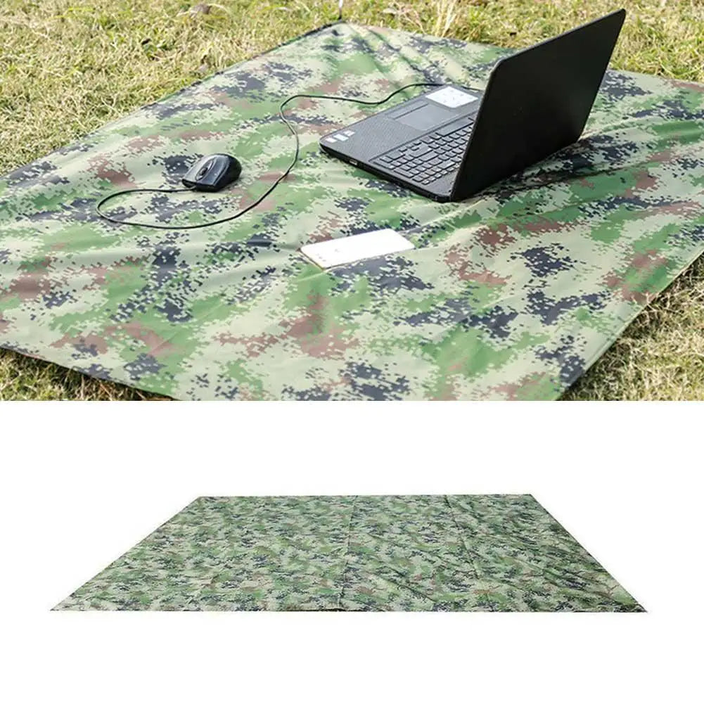 100*145CM Outdoor Ultralight Tarp Camping Sunshade Shelter Camping Waterproof Canopy Hammock Camouflage Beach Mat Dropshipping