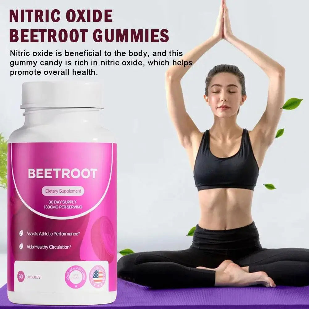 Organic Beetroot Capsules Contains Nitrates And Antioxidants Assists Athletic Performance For Vegetarian Daily Supplement ﻿