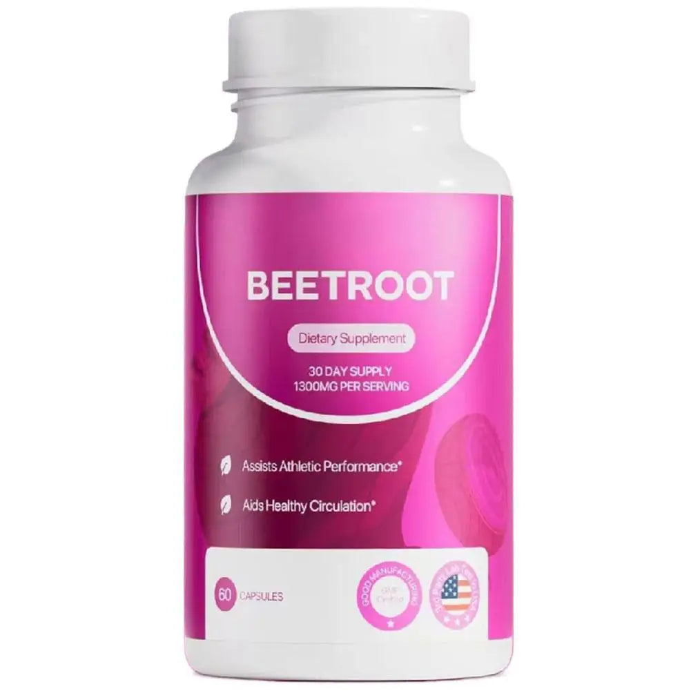 Organic Beetroot Capsules Contains Nitrates And Antioxidants Assists Athletic Performance For Vegetarian Daily Supplement ﻿