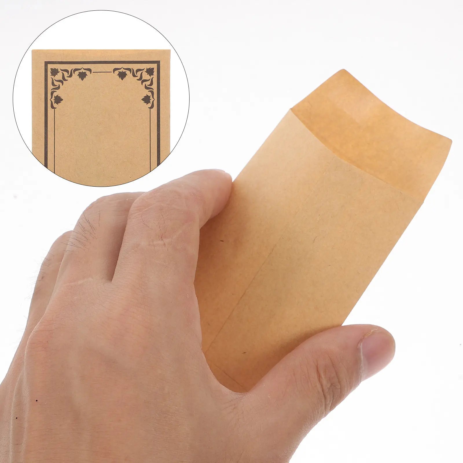 50Pcs Compact Kraft Envelopes Self Sealing for Money Coins Budgeting System Small Brown Paper Envelopes Cash Storage Mini