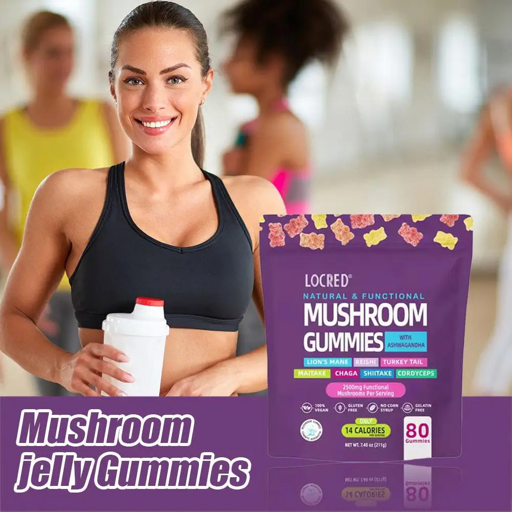 Mushroom Gummies Energy Burst Boost Immunity Improve Your Brain's Memory Promote Gastrointestinal Health