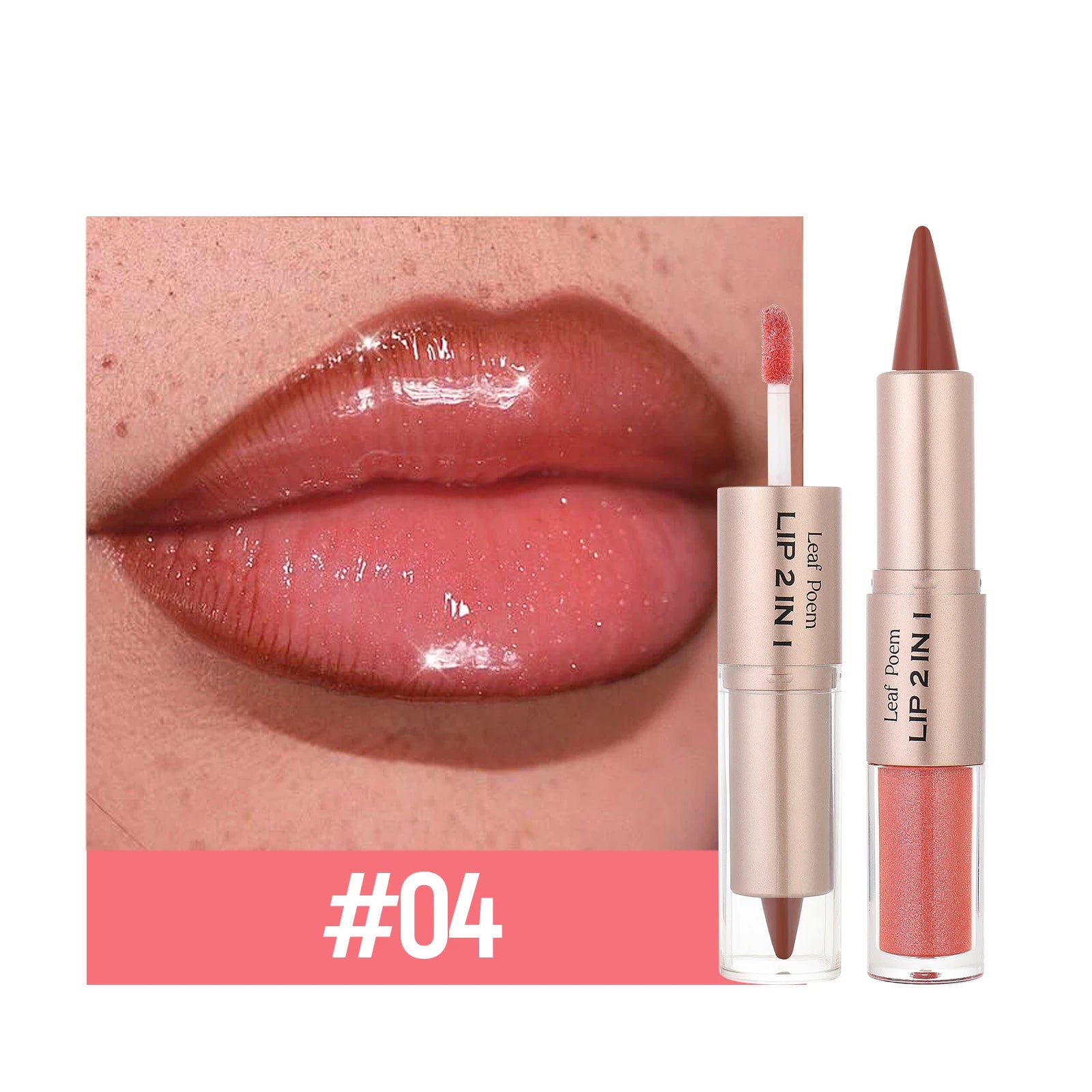 Black Brown Tapered Lip Liner Contour Pencil Double Head