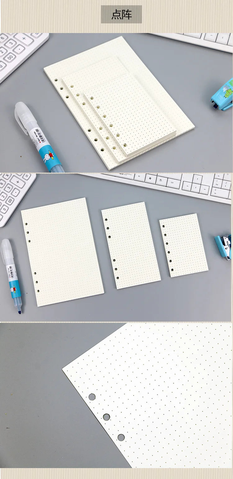 45 Pieces A5 A6 A7 6ring Loose Leaf Notebook Refill Binder Inner Page Budget Weekly Monthly To Do Line Dot Grid Paper Stationery