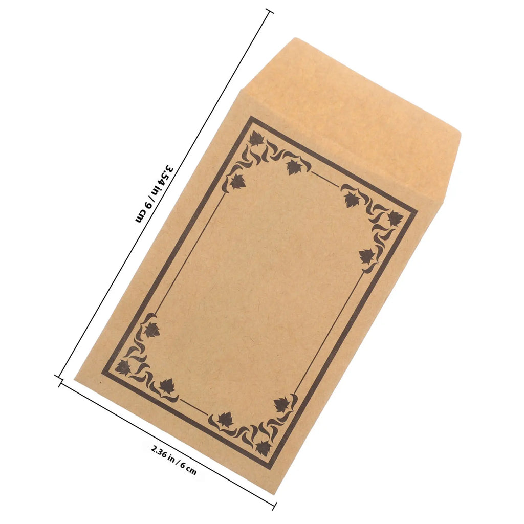 50Pcs Compact Kraft Envelopes Self Sealing for Money Coins Budgeting System Small Brown Paper Envelopes Cash Storage Mini