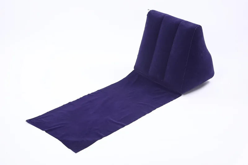 Foldable Soft Inflatable Beach Mat Festival Camping Leisure Lounger Back Pillow Cushion Chair Seat Air Bed Travel Mattress