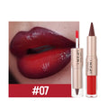 Black Brown Tapered Lip Liner Contour Pencil Double Head